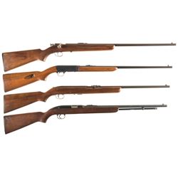 Four Sporting Rifles -A) Winchester Model 67 Bolt Action Single Shot Rifle