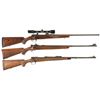 Image 1 : Three Bolt Action Sporting Rifles -A) Interarms Mark X Rifle with Scope