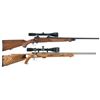 Image 1 : Two Savage Bolt Action Sporting Rifles with Scopes -A) Savage Model 14 Rifle