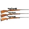 Image 1 : Three Bolt Action Rifles with Scopes -A) Schults & Larsen Model 54J Rifle