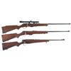 Image 1 : Three Savage Bolt Action Rifles -A) Savage Model 4M Deluxe Rifle with Scope