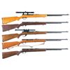 Image 1 : Five Semi-Automatic Sporting Rifles -A) Stevens Model 87D Rifle with Scope