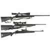 Image 1 : Three Savage Arms Corp. Bolt Action Rifles -A) Savage Model 10 Rifle with Scope