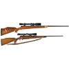 Image 1 : Two Scoped Bolt Action Rifles -A) Mathieu Arms Co./Mashburn Arms Co. Left Hand Rifle in 6.5 mm Super