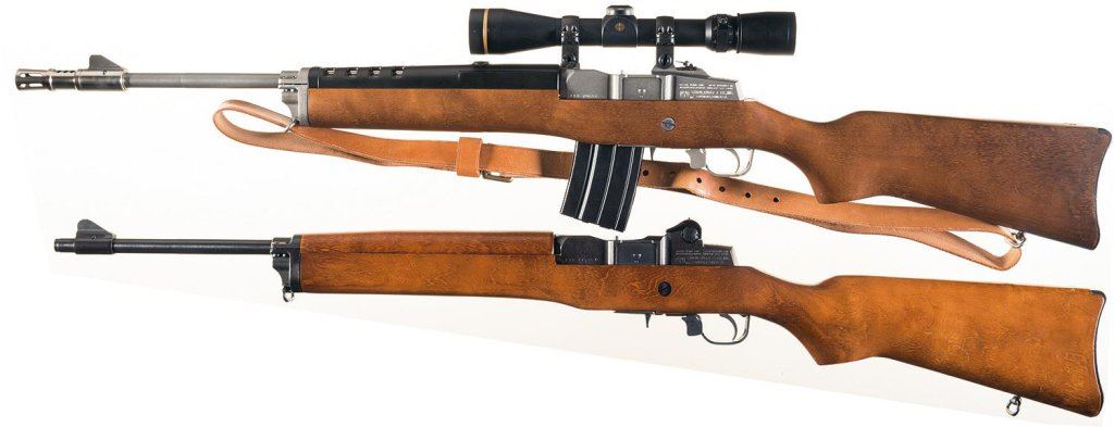 Two Ruger Semi-Automatic Rifles -A) Ruger Mini-14 Ranch Rifle with Scope
