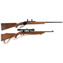 Two American Sporting Longarms -A) Ruger No. 1 Standard Single Shot Falling Block Rifle