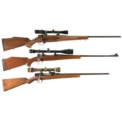 Three Bolt Action Rifles with Scopes -A) Nikko Model 7000 Golden Eagle Rifle