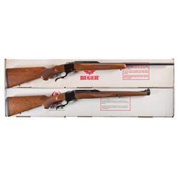 Two Ruger Single Shot Falling Block Rifles with Boxes -A) Ruger No. 1 Special Varminter Rifle