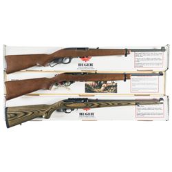 Three Ruger Carbines with Boxes -A) Ruger Model 96 Lever Action Carbine