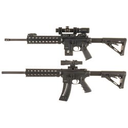 Two Smith & Wesson Semi-Automatic Carbines with Scopes -A) S&W M&P-15/22 Carbine