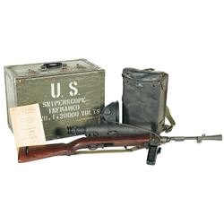 World War II Inland Mfg. M1 Carbine with American Optical Co. M3 Infrared Sniper Scope, Power Pack, 