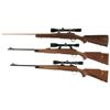 Image 2 : Three Scoped Sporting Bolt Action Rifles -A) Winchester Model 70 HV Rifle