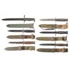 Image 1 : Three U.S. M3 Fighting Knives, Including Two Early Blade Marked Examples, and Three Bayonets, with S