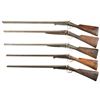 Image 2 : Five Double Barrel Hammer Shotguns -A) Engraved Belgian Shotgun