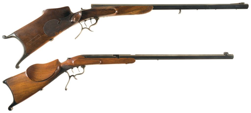 Two German Zimmerschuetzen Rifles -A) V. Kern Rifle