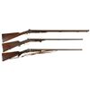 Image 1 : Three Engraved Antique European Double Barrel Shotguns -A) Pyne Percussion Shotgun with Silver Inlay