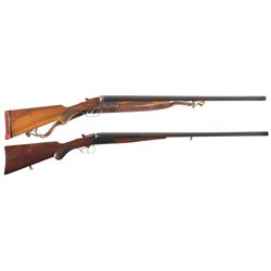 Two Double Barrel Shotguns -A) Engraved German BSW Shotgun