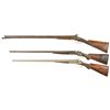 Image 2 : Three Double Barrel Shotguns -A) W. Moore Percussion Shotgun