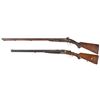 Image 2 : Two Double Barrel Shotguns -A) Engraved Silver and Gold Inlaid W. Richards Percussion Shotgun