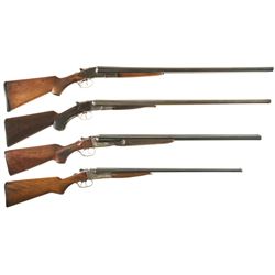 Four American Hammerless Side by Side Shotguns -A) L.C. Smith/Hunter Arms Field Grade Shotgun