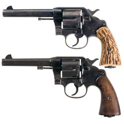 Two Colt Double Action Revolvers -A) Philippines Shipped Colt U.S. Army Model 1909 Revolver with Fac