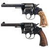 Image 1 : Two Colt Double Action Revolvers -A) Philippines Shipped Colt U.S. Army Model 1909 Revolver with Fac