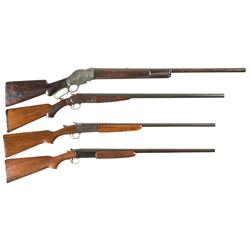 Four Shotguns -A) Winchester Model 1887 Lever Action Shotgun