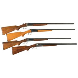 Four American Side by Side Hammerless Box lock Shotguns -A) Stevens/Savage Model 311 Shotgun