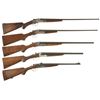 Image 1 : Five Side by Side Box lock Hammerless Shotguns -A) Crescent Arms Model Quail Hammerless Shotgun