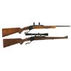 Image 1 : Two Ruger Single Shot Falling Block Rifles -A) First Year Production Serial Number "606" Ruger No. 1
