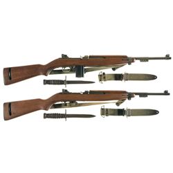 Two U.S. Military Semi-Automatic Carbines with Bayonets -A) U.S. Inland M1 Carbine
