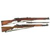 Image 1 : Two Military Longarms -A) British SMLE Bolt Action Rifle with Bayonet