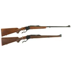Two Ruger Single Shot Falling Block Rifles -A) Ruger No. 1 Medium Sporter Rifle