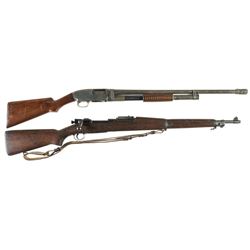 Two Longarms -A) Winchester Model 1912 Slide Action Shotgun