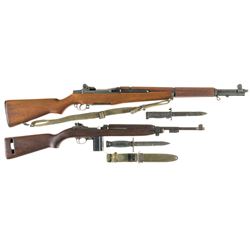 Two U.S. Military Semi-Automatic Longarms with Bayonets -A) U.S. Springfield Armory M1 Garand Rifle