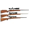 Image 1 : Three Bolt Action Sporting Rifles with Scopes -A) Kimber 22 Rifle