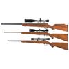Image 2 : Three Bolt Action Sporting Rifles with Scopes -A) Kimber 22 Rifle