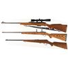 Image 2 : Three Bolt Action Rifles -A) Remington Model 788 Rifle with Scope