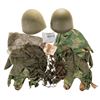 Image 2 : Four U.S. M1 Helmets, Including an Early Fixed Bale Model, with Extra Liners, Covers, and Related Ac