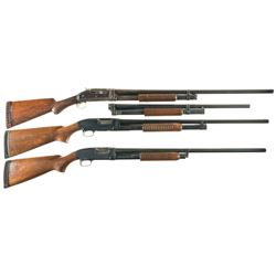 Three Winchester Slide Action Shotguns -A) Winchester Model 1897 Shotgun with Extra Barrel