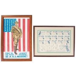 Grouping of Framed Images and Firearms Literature