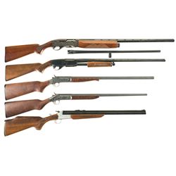 Five Sporting Long Guns -A) Remington Sportsman Model 58 Slide Action Shotgun with Extra Barrel