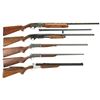 Image 1 : Five Sporting Long Guns -A) Remington Sportsman Model 58 Slide Action Shotgun with Extra Barrel