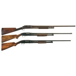 Three Winchester Slide Action Shotguns -A) Winchester Model 1897 Trap Shotgun