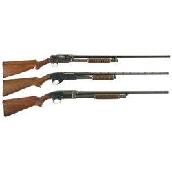 Three Stevens Slide Action Shotguns -A) Stevens Model 200 Shotgun