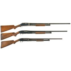Three Winchester Slide Action Shotguns -A) Winchester Model 1897 Shotgun