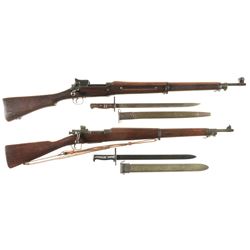Two U.S. Bolt Action Rifles -A) U.S. Winchester Model 1917 Rifle with Bayonet