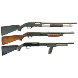 Three Slide Action Shotguns -A) Winchester Model 1300 Stainless Marine Shotgun