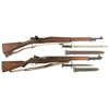 Image 1 : Two U.S. Military Rifles with Bayonets -A) U.S. Smith Corona Model 1903 A3 Bolt Action Rifle