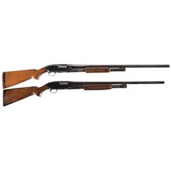 Two Winchester Slide Action Shotguns -A) Winchester Model 12 Heavy Duck Shotgun